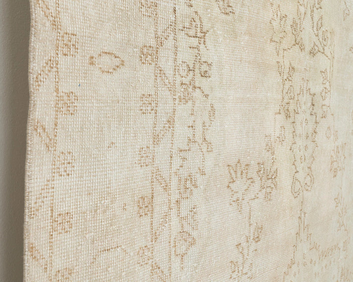 Beige Turkish Oushak Rug 5' 4" x 9' 7" Hand-Knotted | No. VR75254