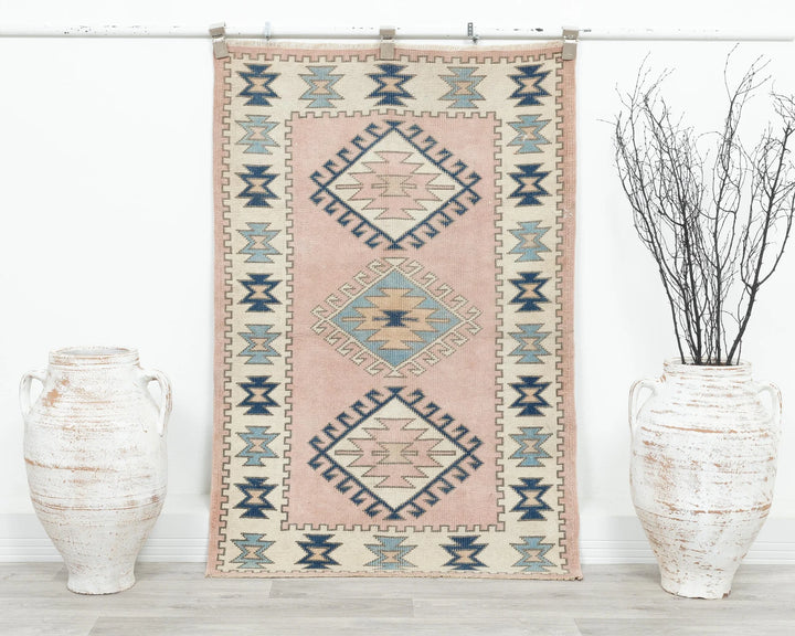Multicolor Turkish Oushak Rug 3' x 4' 5" Hand-Knotted | No. VR75272