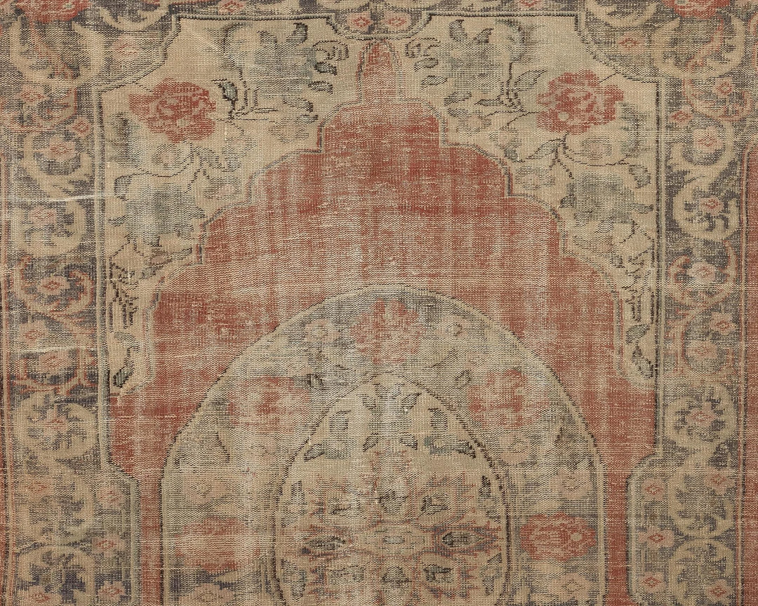 Multicolor Turkish Oushak Rug 6'1" x 9'1" Hand-Knotted | No. VR75314