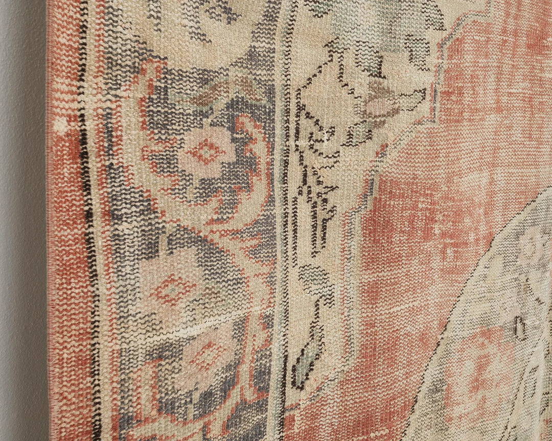 Multicolor Turkish Oushak Rug 6'1" x 9'1" Hand-Knotted | No. VR75314