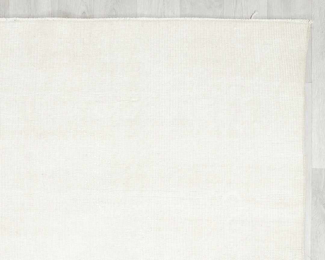 White Turkish Oushak Rug 6' 5" x 10' 1" Hand-Knotted | No. VR75653
