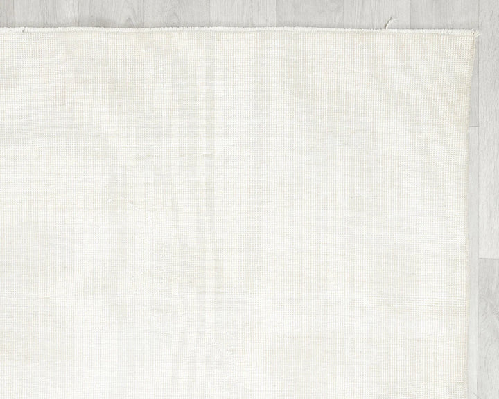 White Turkish Oushak Rug 6' 5" x 10' 1" Hand-Knotted | No. VR75653