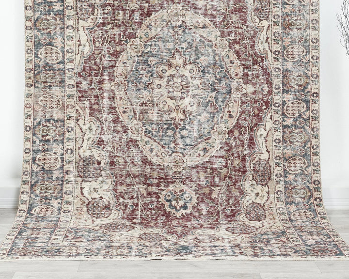 Red Turkish Oushak Rug 5' 2" x 8' 7" Hand-Knotted | No. VR75765