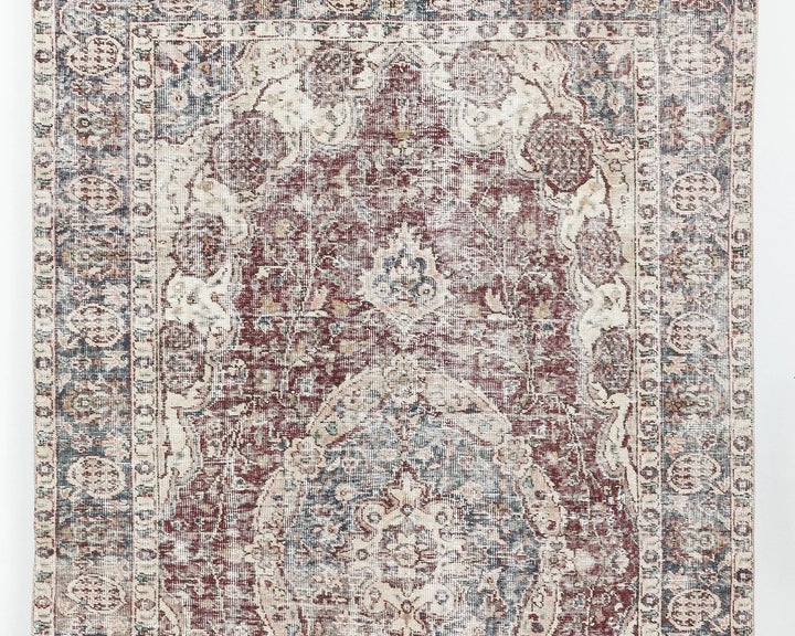 Red Turkish Oushak Rug 5' 2" x 8' 7" Hand-Knotted | No. VR75765