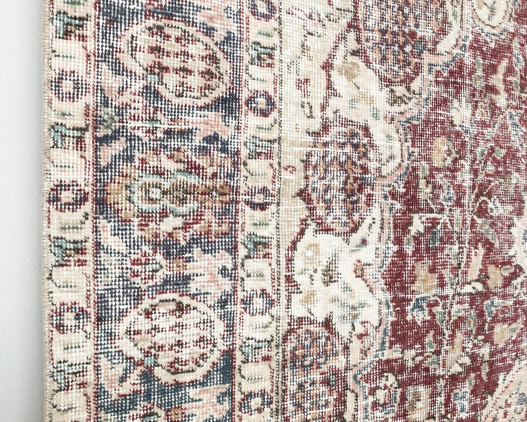 Red Turkish Oushak Rug 5' 2" x 8' 7" Hand-Knotted | No. VR75765