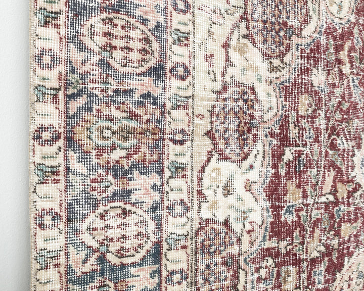 Red Turkish Oushak Rug 5' 2" x 8' 7" Hand-Knotted | No. VR75765