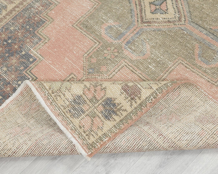 Multicolor Turkish Vintage Rug 4' 7" x 9' 2" Hand-Knotted | No. VR75796