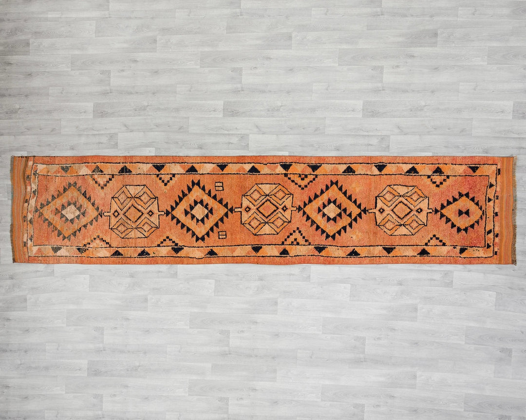 Multicolor Turkish Oushak Rug 2'8" x 12'2" Hand-Knotted | No. VR75879