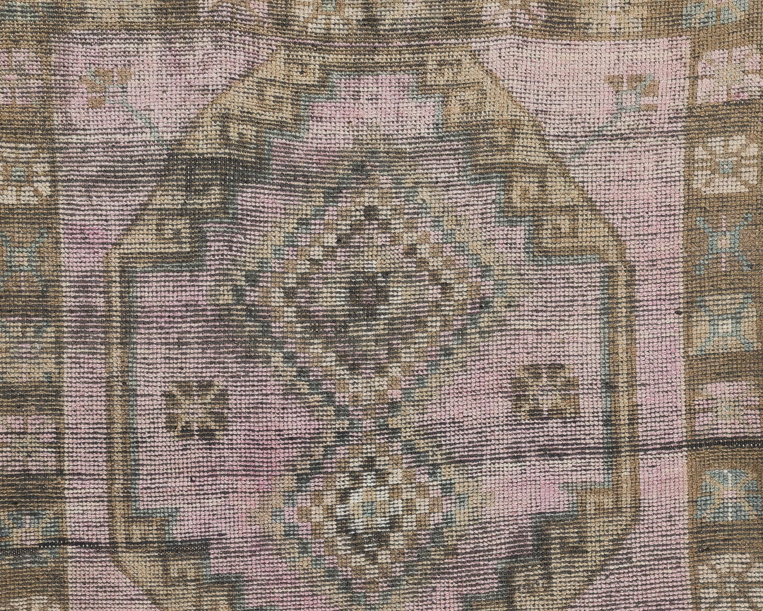 Beige Turkish Oushak Rug 3'9" x 10'6" Hand-Knotted | No. VR75925