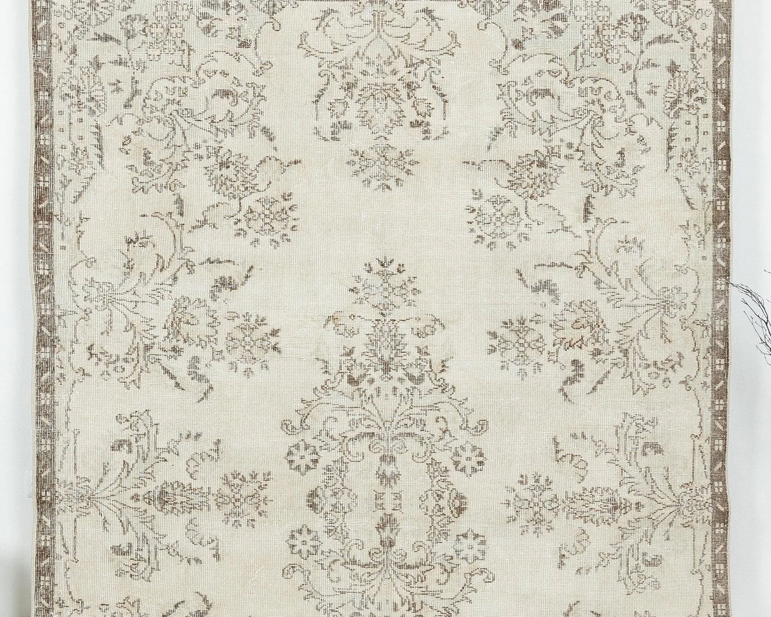 Ivory Turkish Oushak Rug 6' 3" x 10' Hand-Knotted view