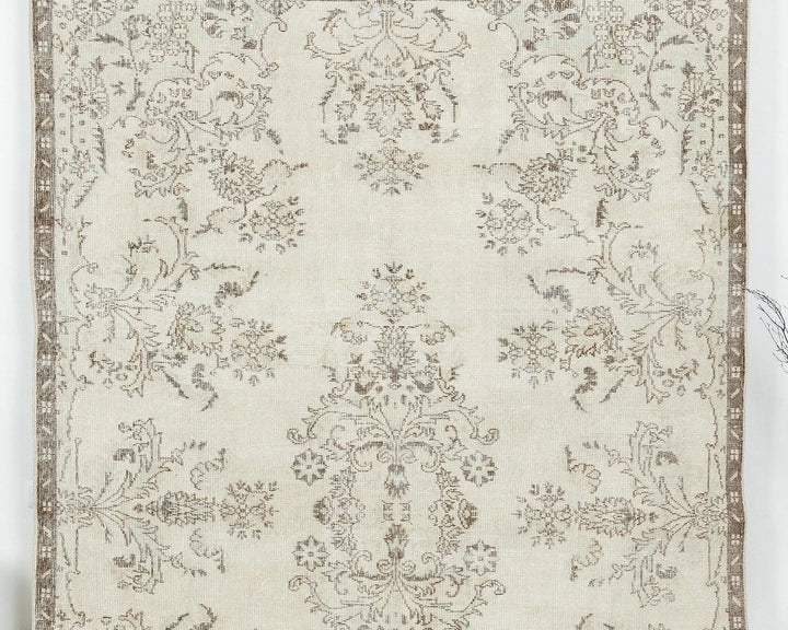 Ivory Turkish Oushak Rug 6' 3" x 10' Hand-Knotted view