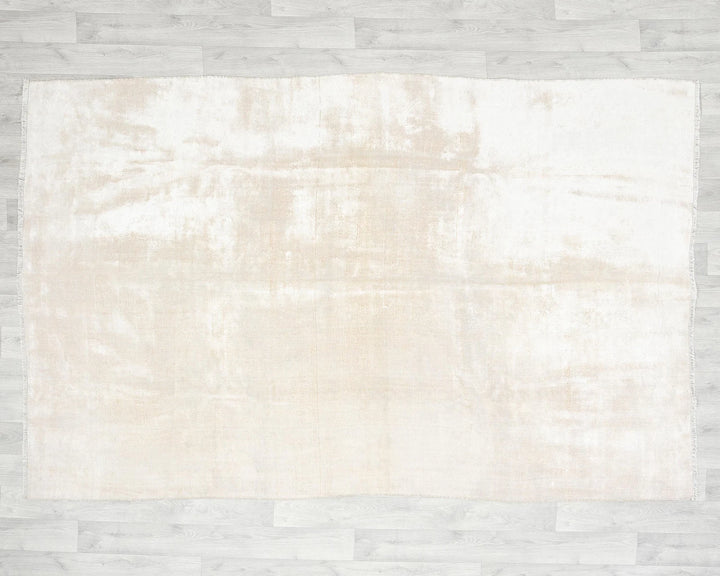 Beige Turkish Oushak Rug 5' 5" x 7' 8" Hand-Knotted | No. VR76050