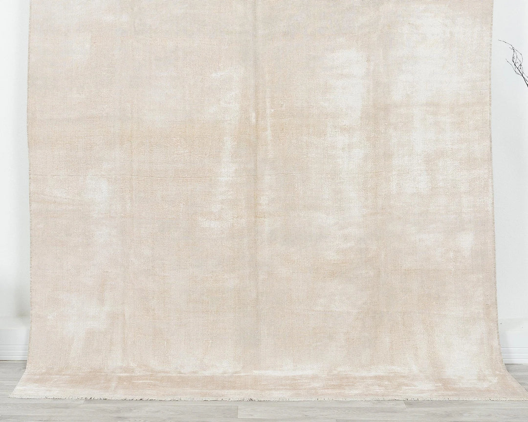 Beige Turkish Oushak Rug 5' 5" x 7' 8" Hand-Knotted | No. VR76050