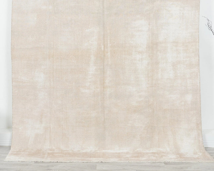 Beige Turkish Oushak Rug 5' 5" x 7' 8" Hand-Knotted | No. VR76050