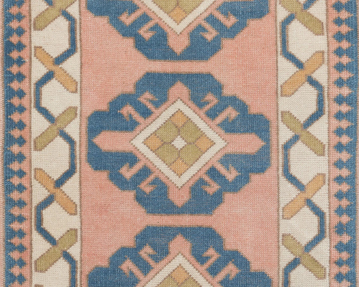 Pink Turkish Oushak Rug 2'6" x 12'10" Hand-Knotted | No. VR76106