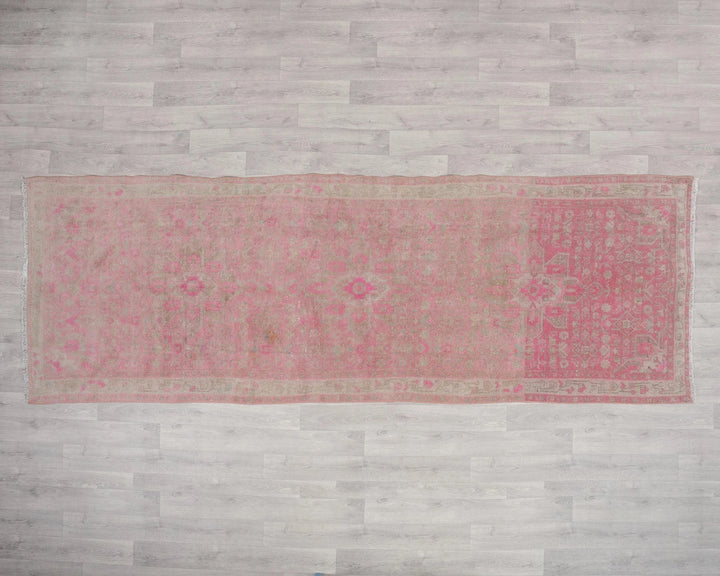 Pink Turkish Oushak Rug 3' 9" x 10' 10" Hand-Knotted | No. VR76122