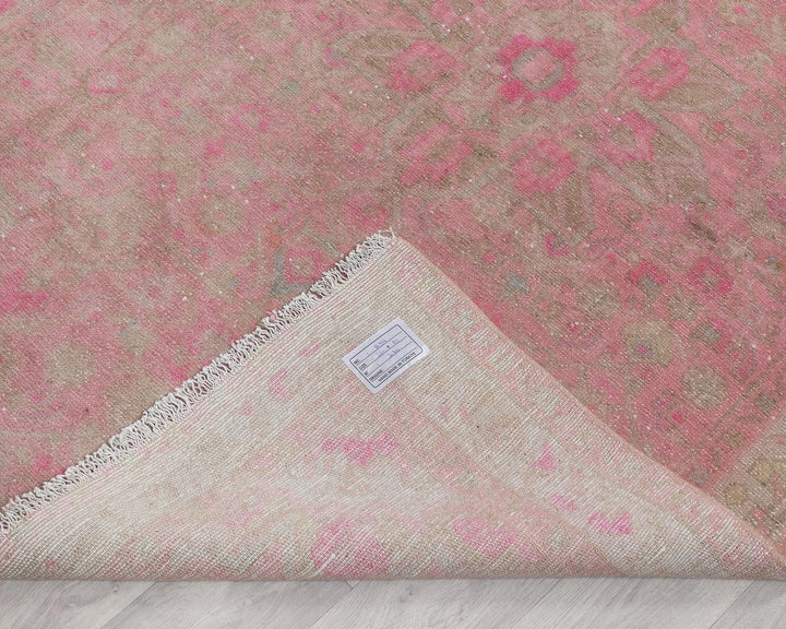 Pink Turkish Oushak Rug 3' 9" x 10' 10" Hand-Knotted | No. VR76122
