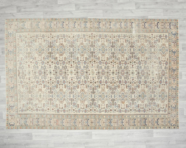 Multicolor Turkish Oushak Rug 9' 4" x 6' 5" Hand-Knotted | No. VR76143