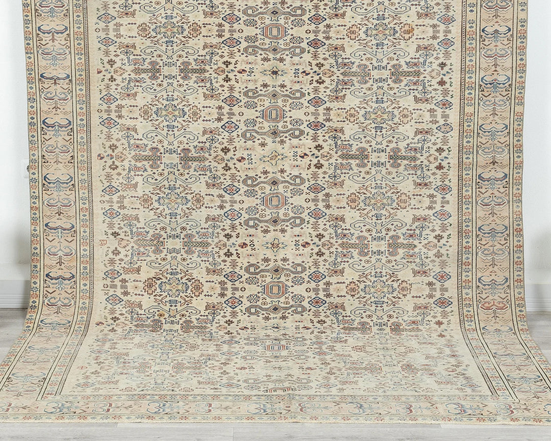Multicolor Turkish Oushak Rug 9' 4" x 6' 5" Hand-Knotted | No. VR76143