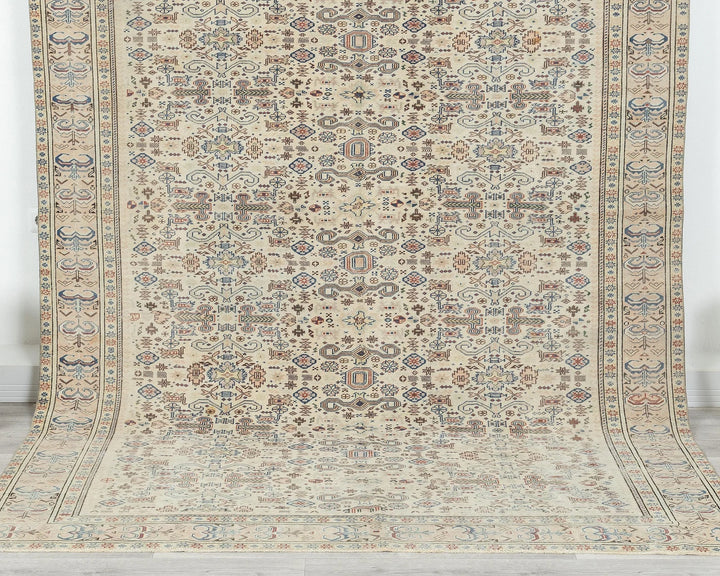 Multicolor Turkish Oushak Rug 9' 4" x 6' 5" Hand-Knotted | No. VR76143