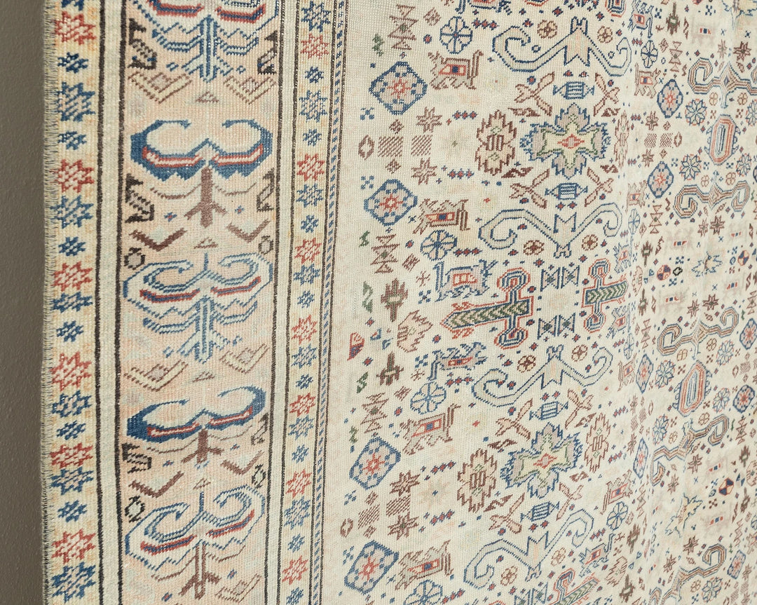 Multicolor Turkish Oushak Rug 9' 4" x 6' 5" Hand-Knotted | No. VR76143