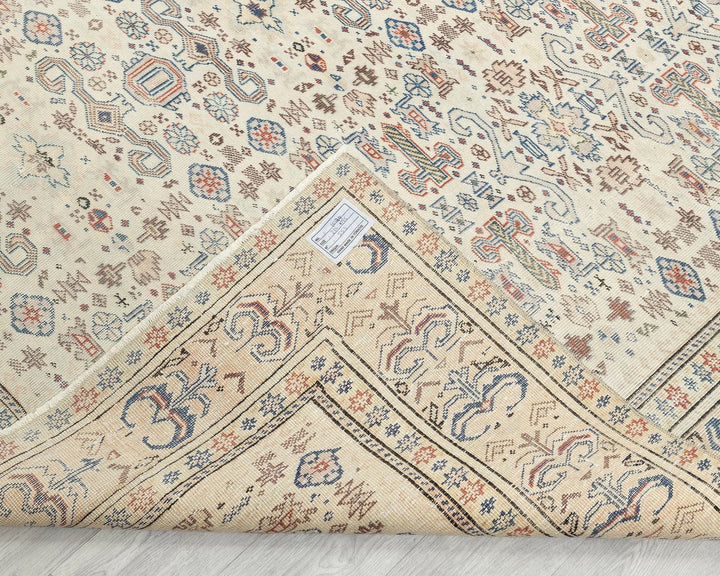 Multicolor Turkish Oushak Rug 9' 4" x 6' 5" Hand-Knotted | No. VR76143