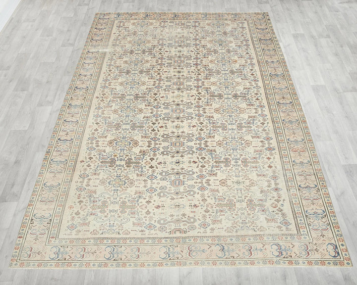 Multicolor Turkish Oushak Rug 9' 4" x 6' 5" Hand-Knotted | No. VR76143