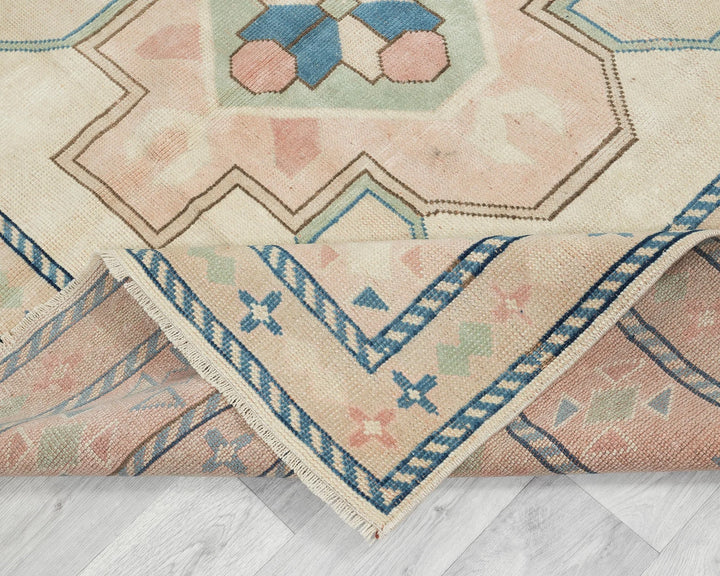 Multicolor Turkish Oushak Rug 5' 8" x 7' 7" Hand-Knotted | No. VR76164