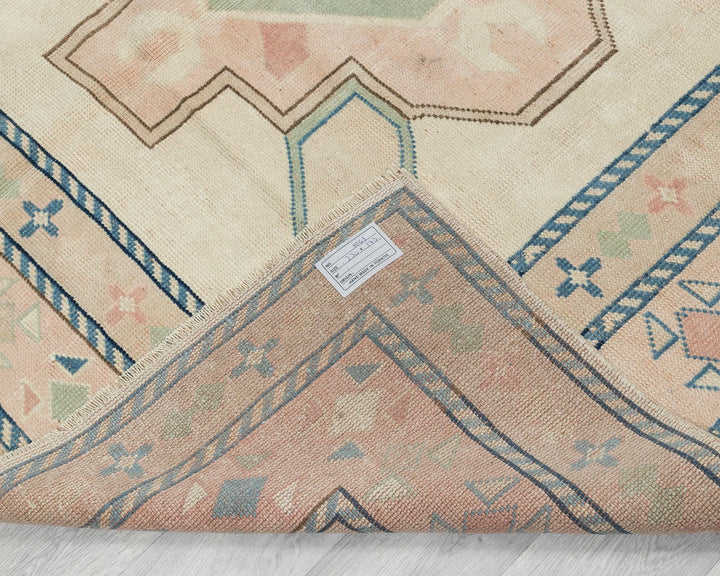 Multicolor Turkish Oushak Rug 5' 8" x 7' 7" Hand-Knotted | No. VR76164