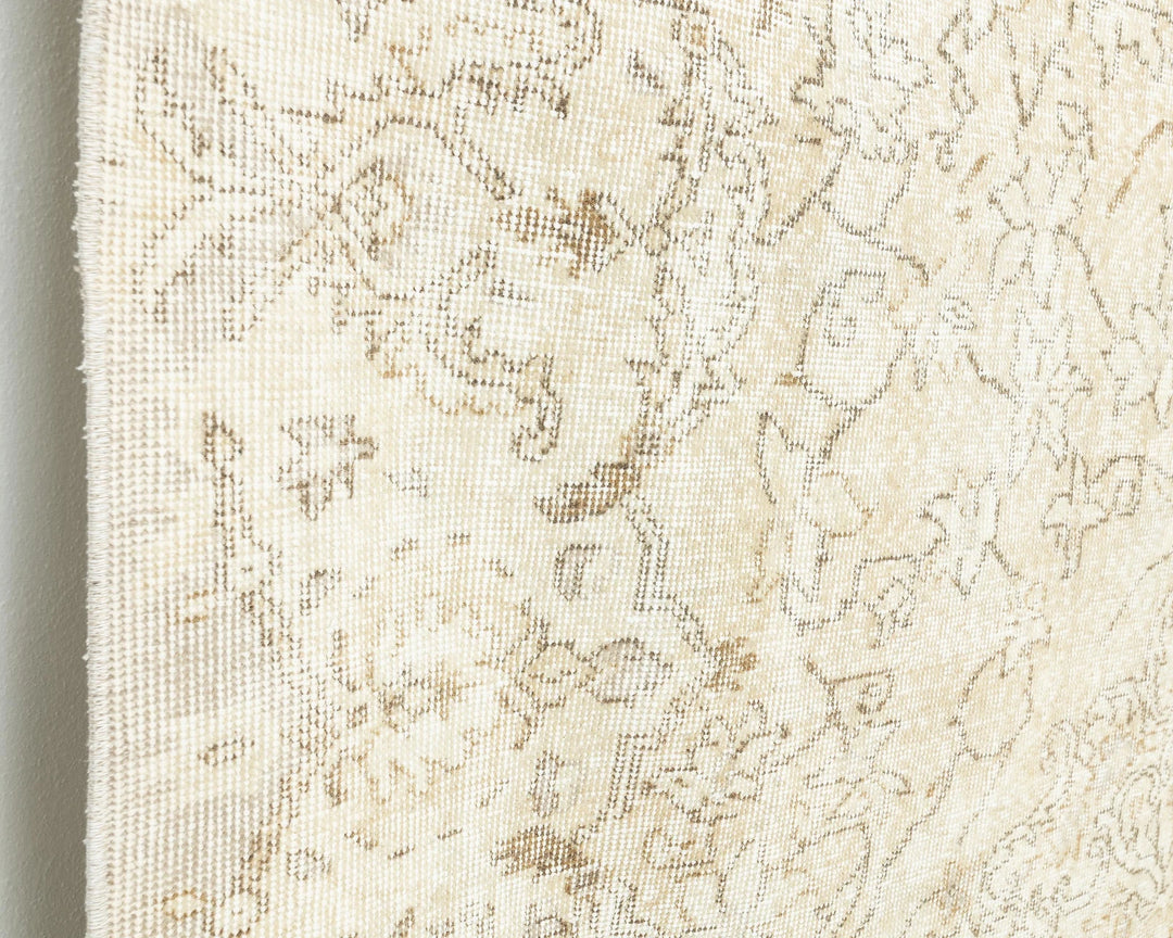 Beige Turkish Oushak Rug 9' 6" x 10' Hand-Knotted | No. VR76301