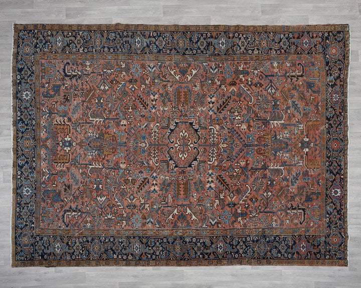 Multicolor Turkish Oushak Rug 8'7" x 11'2" Hand-Knotted view 9