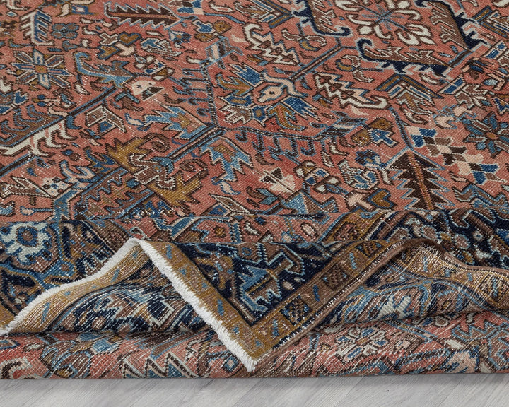 Multicolor Turkish Oushak Rug 8'7" x 11'2" Hand-Knotted field