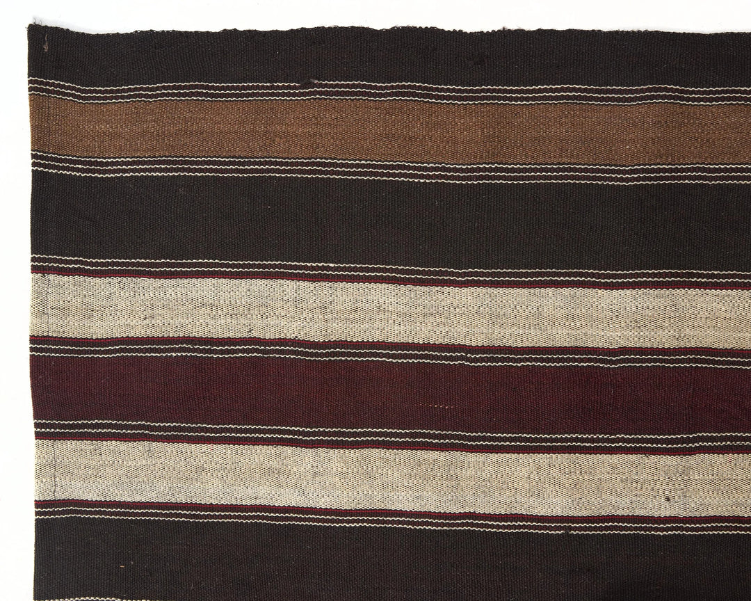 Brown Turkish Kilim Rug 9' 6" x 12' 10" Flat-Weave view 9