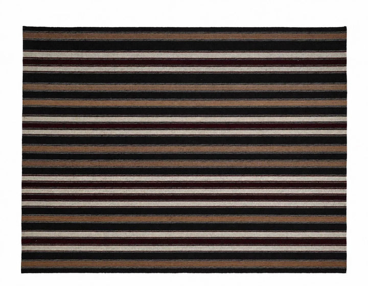 Brown Turkish Kilim Rug 9' 6" x 12' 10" Flat-Weave | No. VR76354