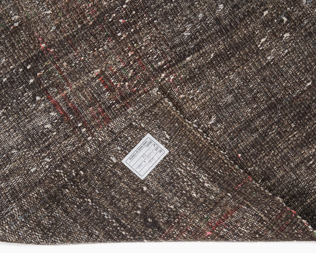 Brown Turkish Kilim Rug 8' 10" x 12' Flat-Weave | No. VR76768
