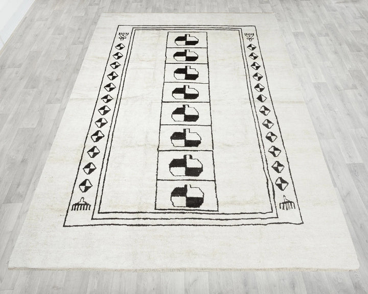 White Vintage Turkish Rug 10' 2" x 12' 4" | No. VR76768