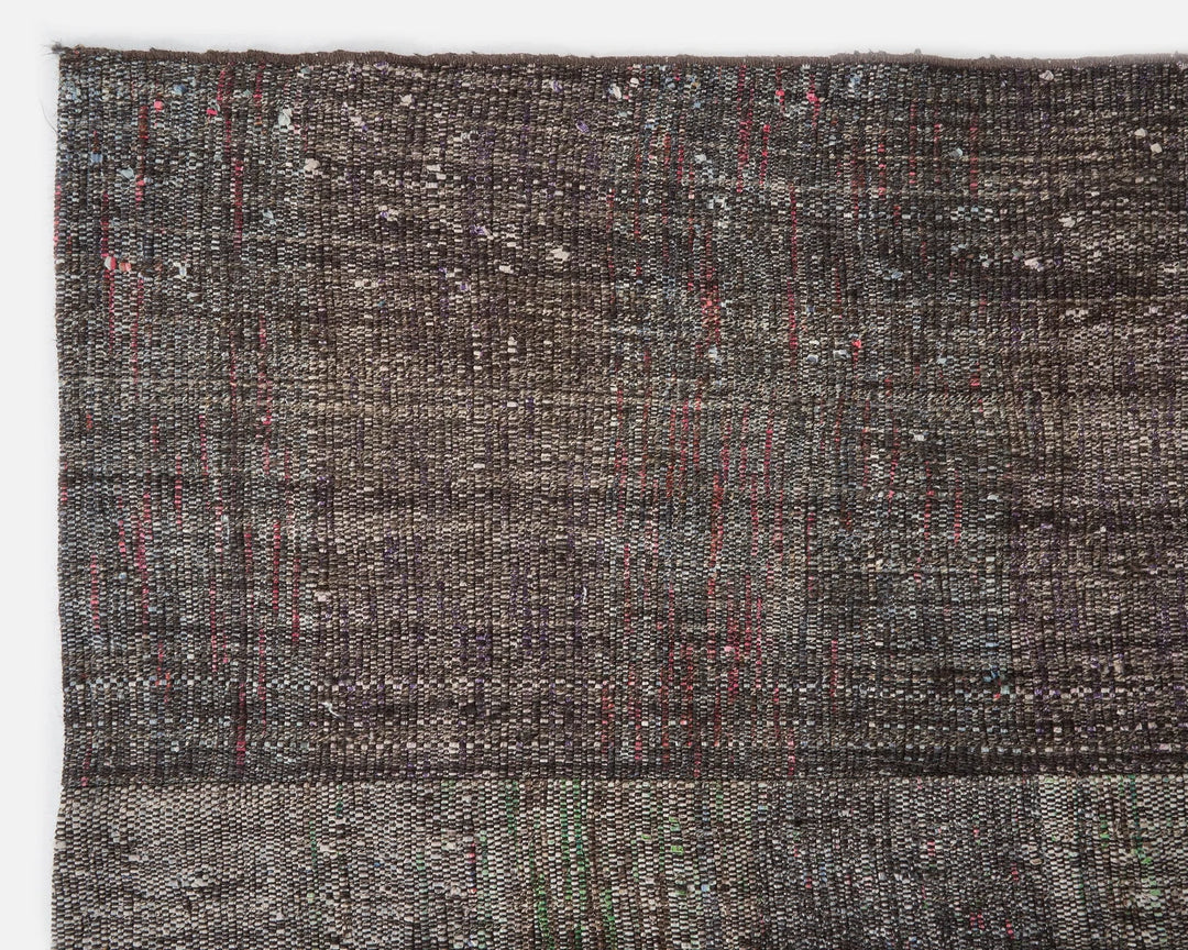 Brown Turkish Kilim Rug 8' 10" x 12' Flat-Weave | No. VR76768