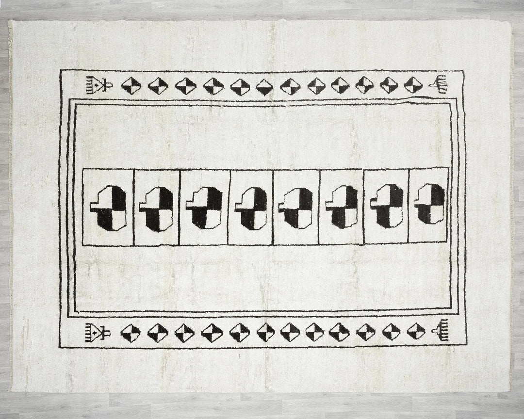 White Vintage Turkish Rug 10' 2" x 12' 4" | No. VR76768