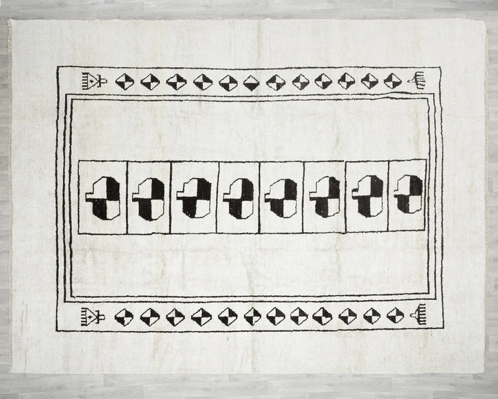 White Vintage Turkish Rug 10' 2" x 12' 4" | No. VR76768