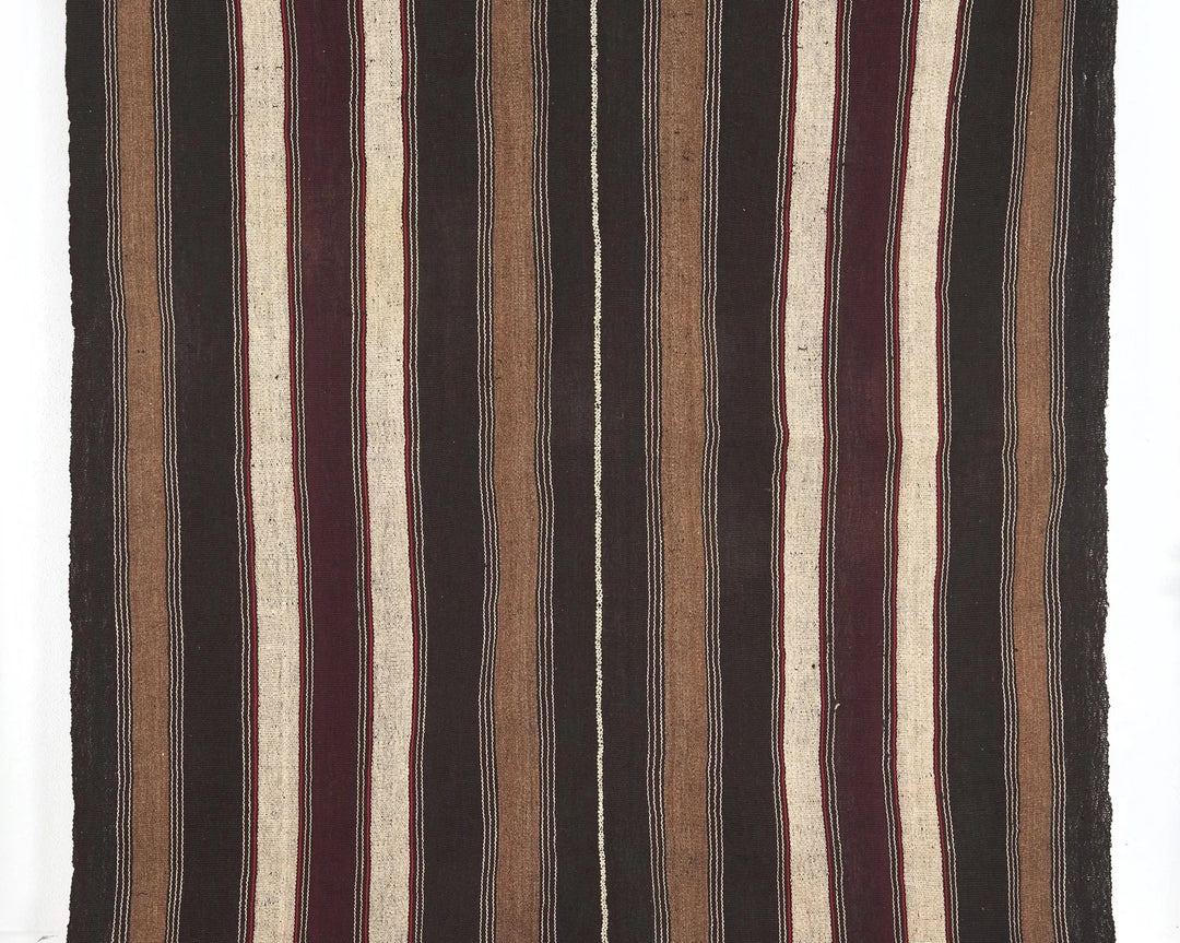 Brown Turkish Kilim Rug 5' 1" x 7' 5" Flat-Weave | No. VR76769