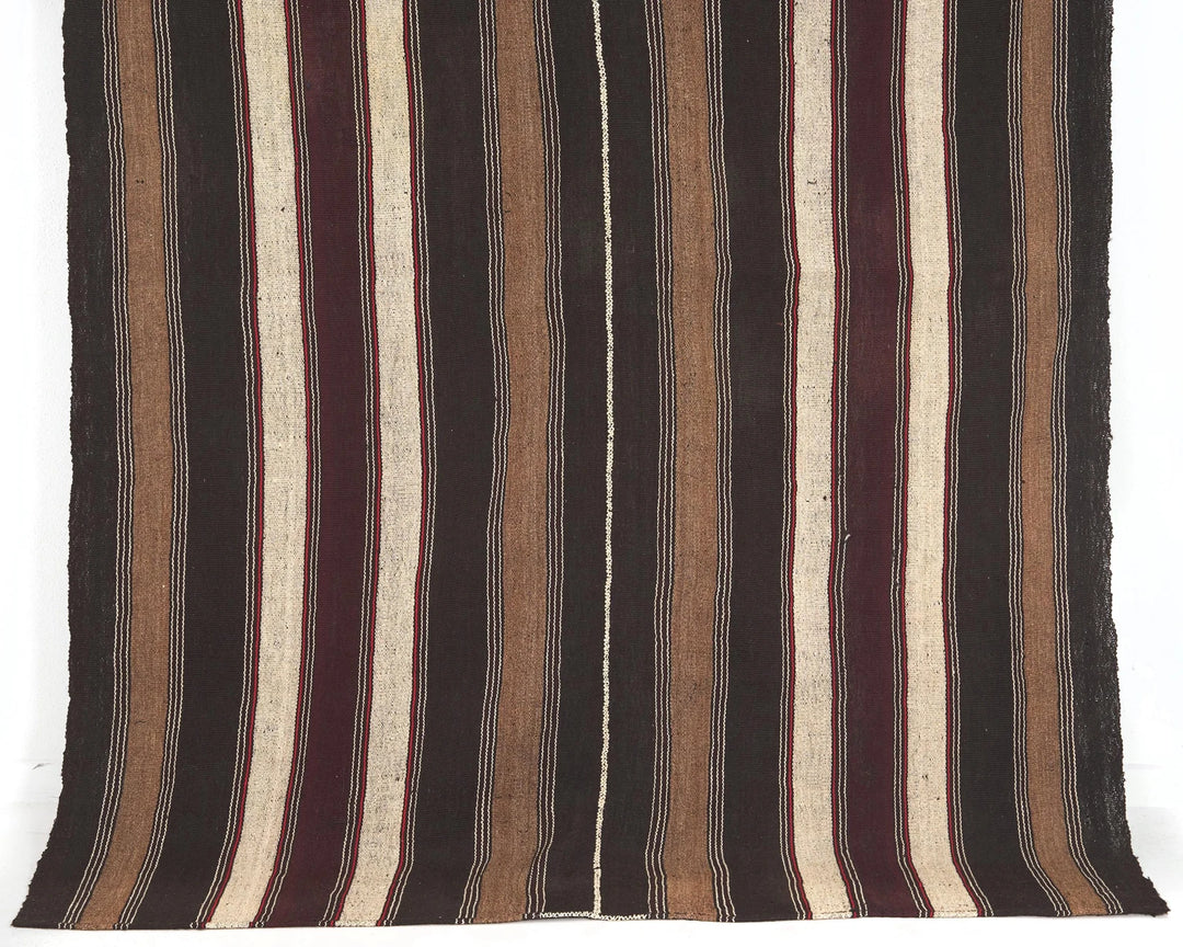Brown Turkish Kilim Rug 5' 1" x 7' 5" Flat-Weave | No. VR76769