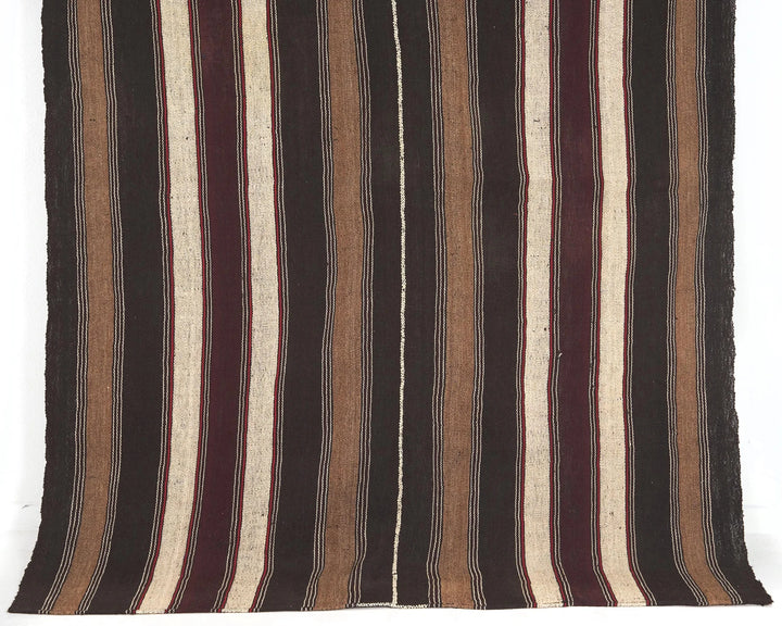 Brown Turkish Kilim Rug 5' 1" x 7' 5" Flat-Weave | No. VR76769