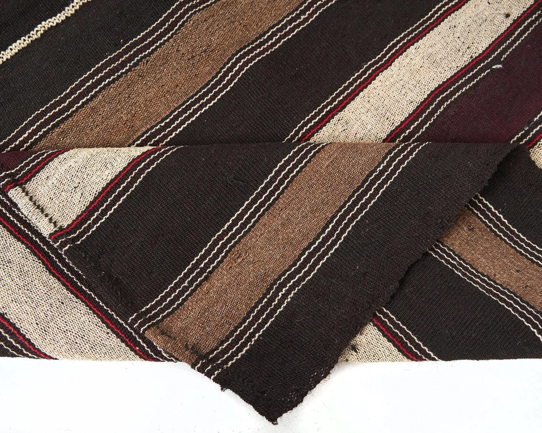 Brown Turkish Kilim Rug 5' 1" x 7' 5" Flat-Weave | No. VR76769