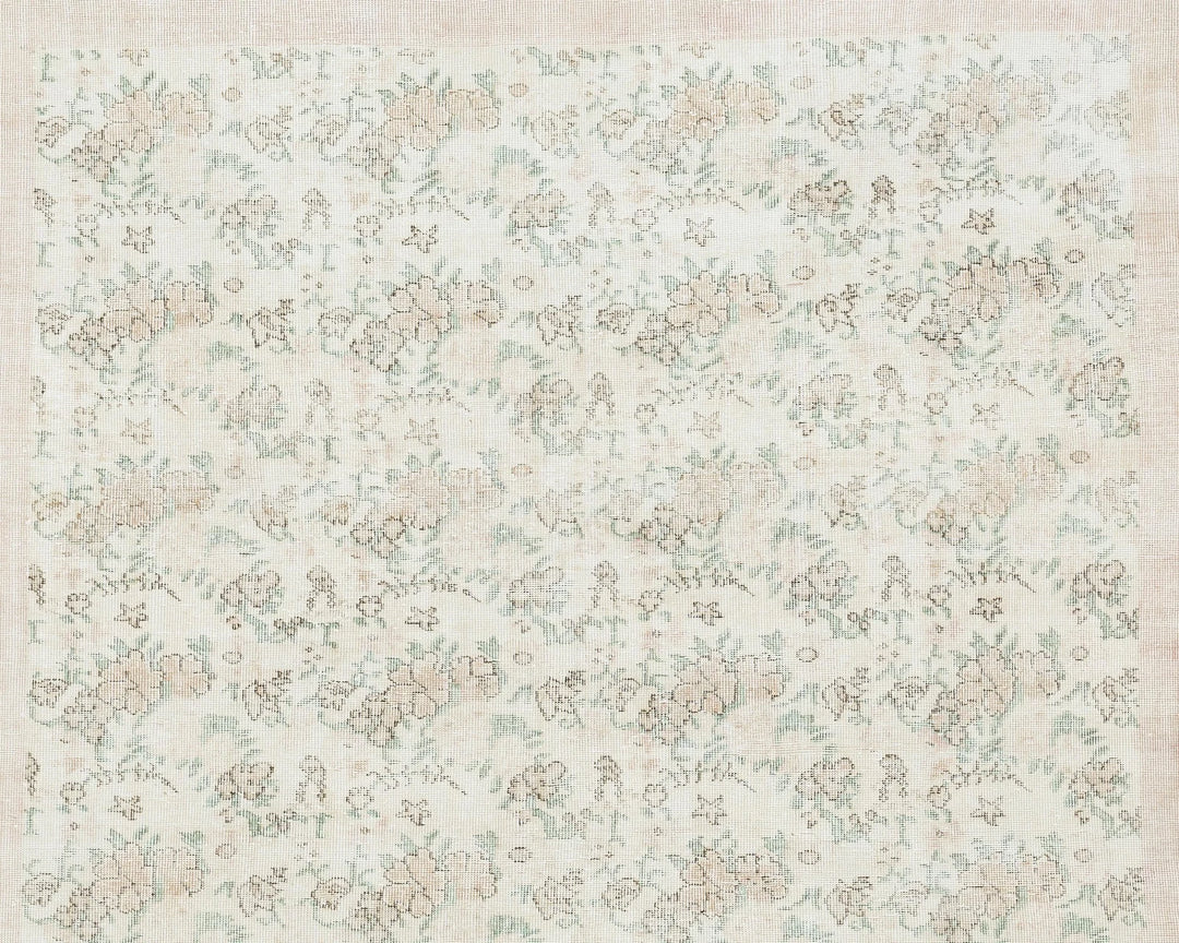 Beige Turkish Oushak Rug 6' 5" x 10' 7" Hand-Knotted view