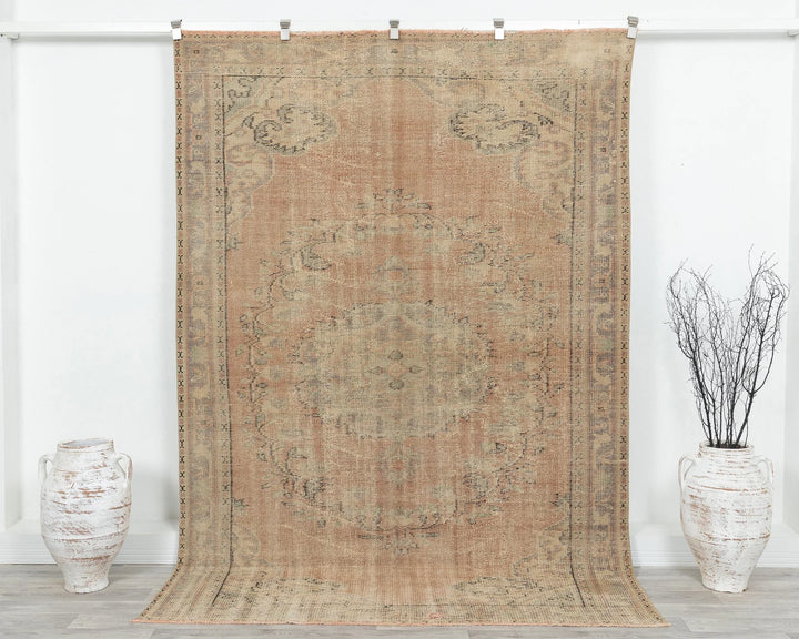 Multicolor Turkish Oushak Rug 5'8" x 8'5" Hand-Knotted | No. VR76900