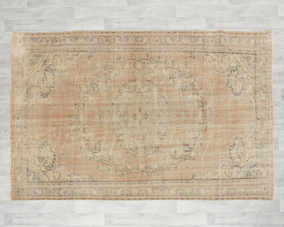 Multicolor Turkish Oushak Rug 5'8" x 8'5" Hand-Knotted | No. VR76900