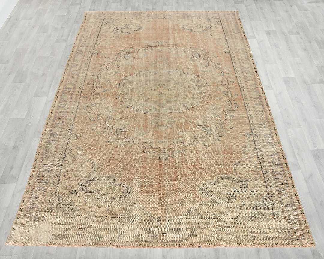 Multicolor Turkish Oushak Rug 5'8" x 8'5" Hand-Knotted | No. VR76900
