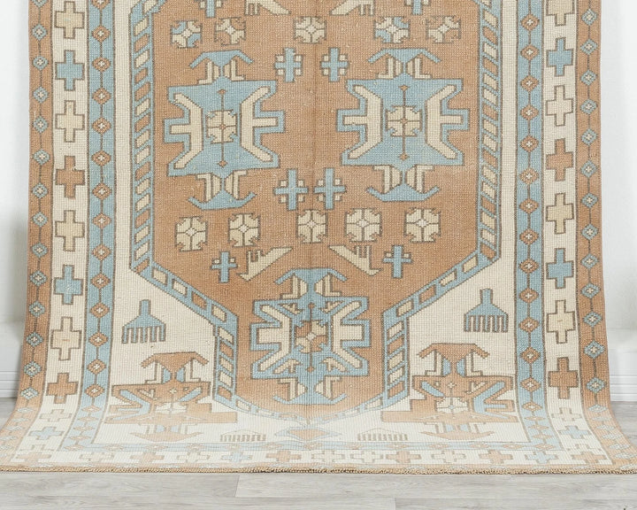 Multicolor Turkish Oushak Rug 4' 3" x 6' 5" Hand-Knotted | No. VR77054