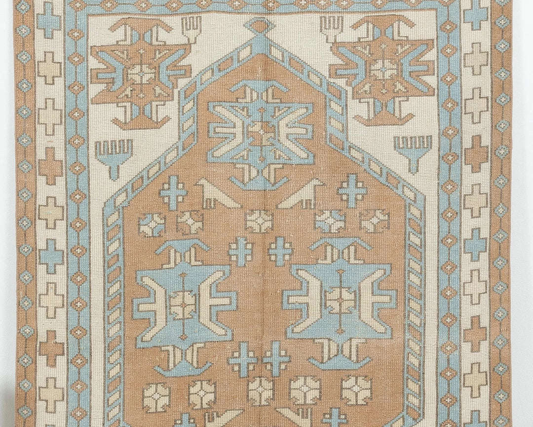 Multicolor Turkish Oushak Rug 4' 3" x 6' 5" Hand-Knotted | No. VR77054