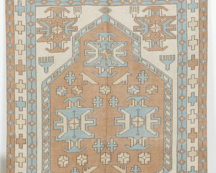 Multicolor Turkish Oushak Rug 4' 3" x 6' 5" Hand-Knotted | No. VR77054